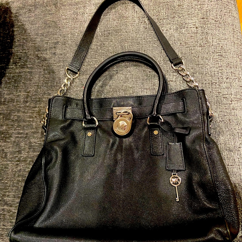 Michael Kors Hamilton Black Hand Bag